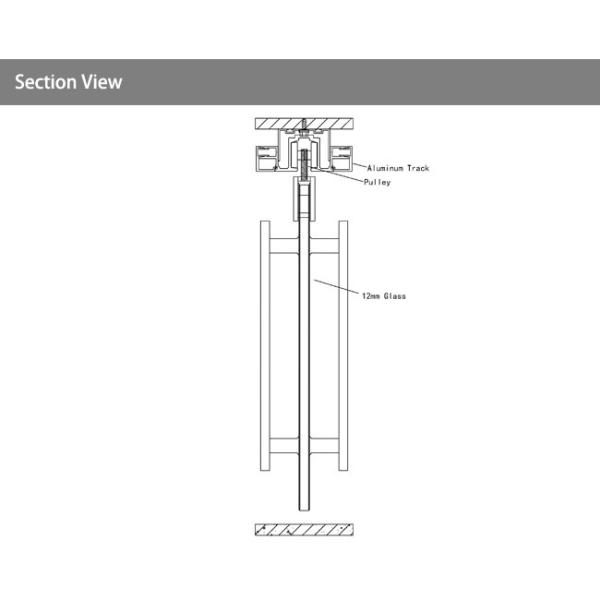 Double Frameless Glass Partition Wall Slide Door Double Glazed Sliding Acoustic Pocket Door