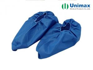 Quality Blue White Short Type SMS Disposable Non Woven Shoe Cover Boot Cover for sale