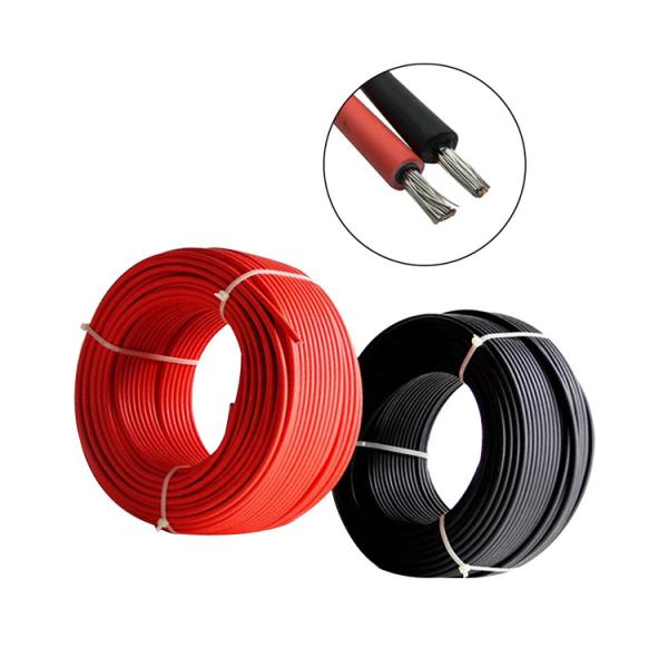 Twin Core 6mm Solar PV Panel Cable 35MM Wears Resistance