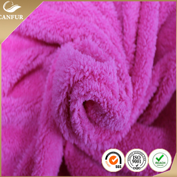 Knitted Weft 100% Polyester Denim Sherpa Lining Fabric for Lining Soft and Insulating