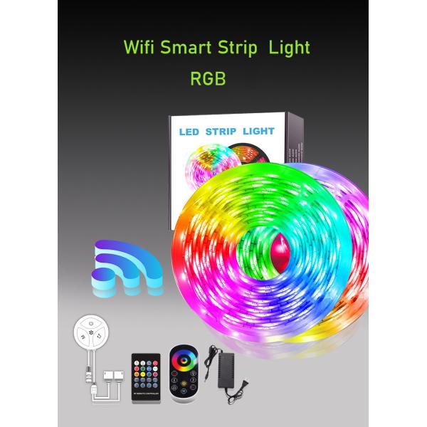 32.8ft RGB Smart LED Light Strip Music Sync Color Changing LED Strip Lights 7.2W/M