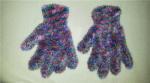 Mix Color Fuzzy Mitten gloves High Quality Fashion Soft Knitted Striped flower