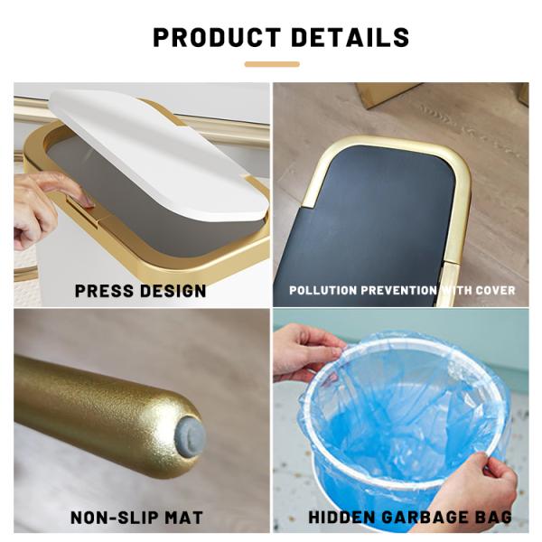 Household Indoor Trash Can With Legs Large Garbage Can With Legs