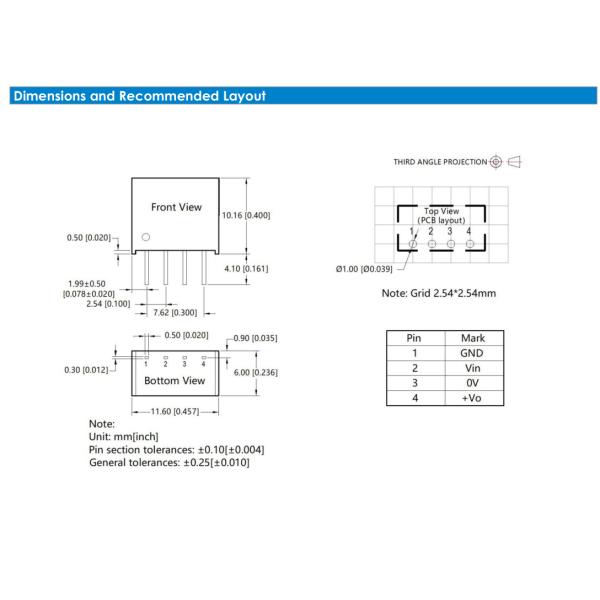 B0503S-1WR3 DC DC Converter Module UKCA Unregulated Dual Output