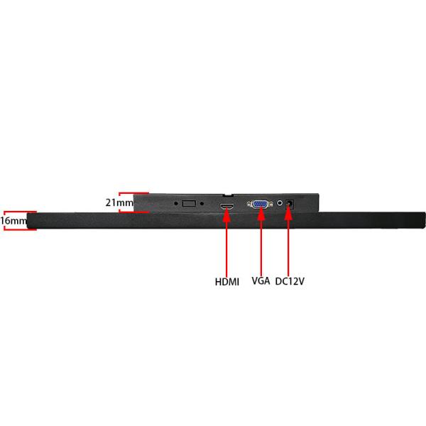 15.6-Inch Industrial-Grade Metal Touchscreen Display Full HD 1920x1080 IPS Panel with 10-Point Capacitive Touch