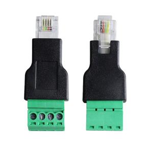 Buy cheap RJ11 6P4C Male Connector Modular Plugs to 4 Pin Screw Terminal Blocks Adapter from wholesalers