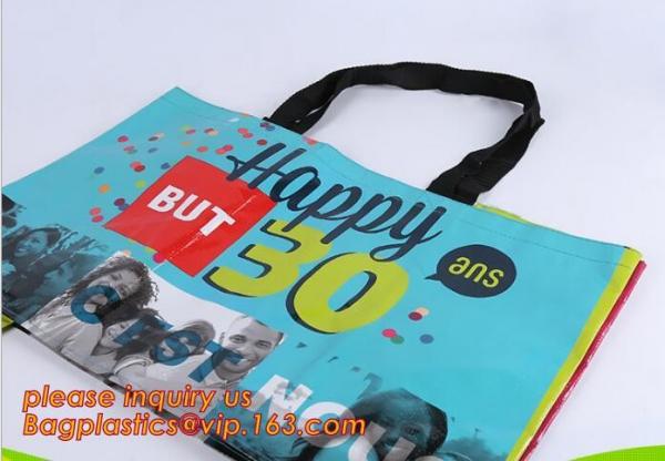 Color Printed PP Woven Carrying Shopping/Grocery Tote Bag,promotional tote laminated pp non woven gift bag fashion handb