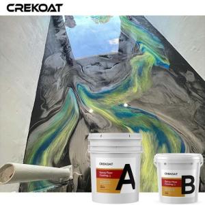Quality Mica Pearl Metallic Epoxy Floor Coating Self-Leveling Low Odor for sale