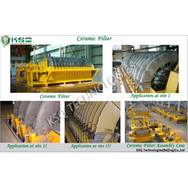 Filtration of Tails and Slimes Vacuum ceramic filter disc 21m3 Filter Area
