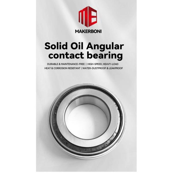 Angular Contact Ball Bearings Solid Oil Bearing for Pumps / Compressors / Electric Motors