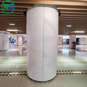 Quality Decoration Interior Curved Aluminum Sheet Metal Wall Panels Column Seamed Cover Perforated for sale