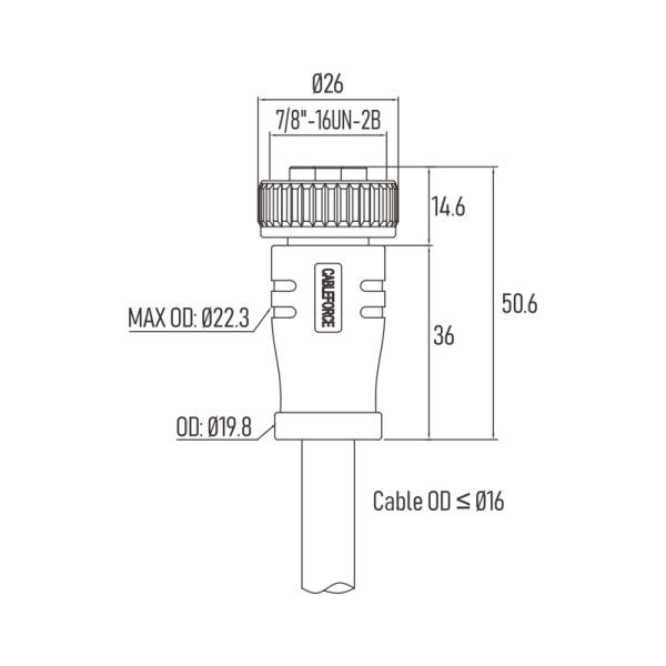 Plastic Mini Series Connector 4Pin A Code For Miniature Sensors