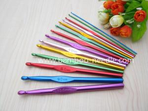 China 14pc Multicolour Aluminum Crochet Hooks Needles 6 (~15 cm) 14 Sizes 2mm-10mm on sale