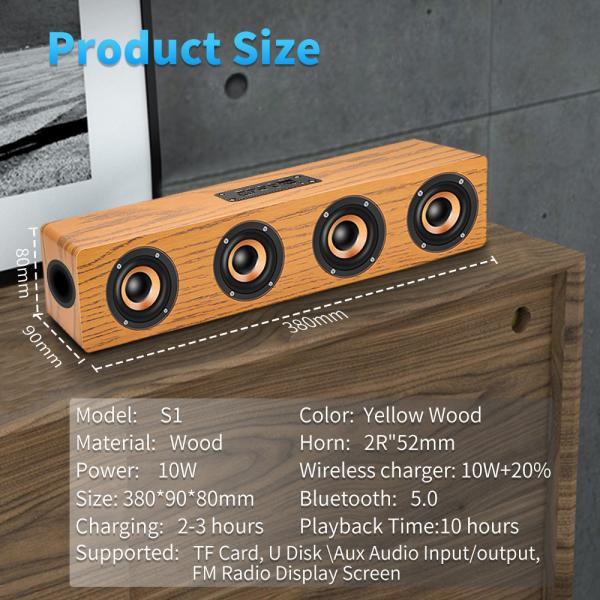 2000MHA Stereo Wireless Portable Bluetooth Speakers For Outdoor Indoor