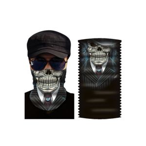 Quality Wristband Black Caribbean Flags Printed Cartoon Face Bandana for sale