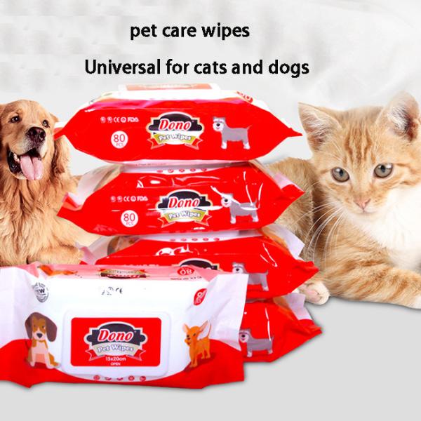 Deodorize Pet Wet Wipes For Puppies Antibacterial Cat Wet Tissue