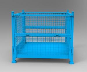 China Heavy Duty Collapsible Stacking Steel Mesh Pallet Box for Sale on sale