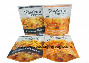 China Stand Alone Zipper Top Aluminized Popcorn Snack Bags on sale