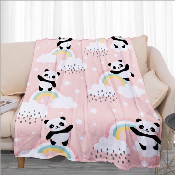 Hypoallergenic Fuzzy Flannel Plush Blanket 100% Polyester For Home