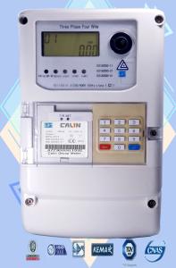 Quality GSM GPRS AMI Solutions Wireless Electricity Meter 3 Phase STS prepayment large power user for sale