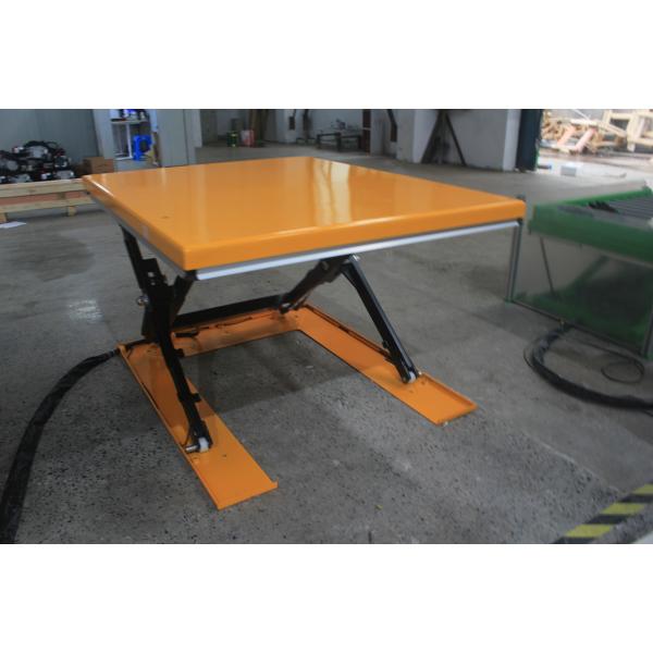 1000 Kg Unique Floor Mounted Scissor Lift Table Electric With External Cabinet 1.1kw
