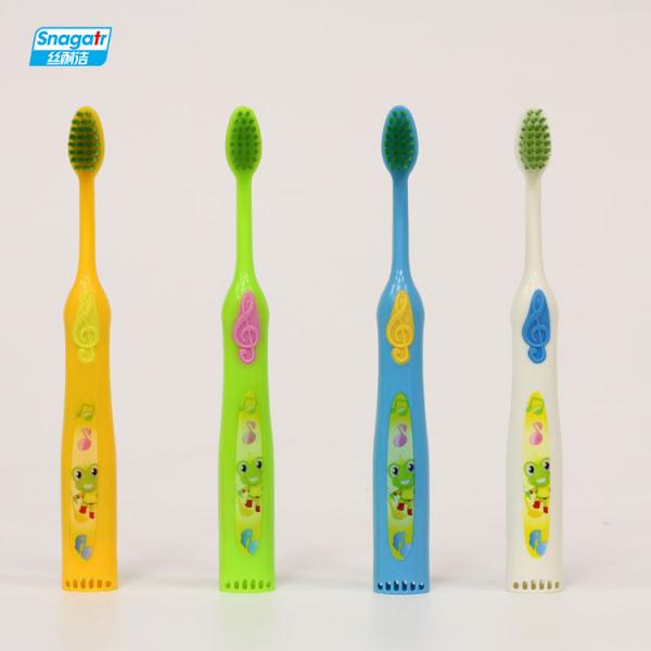 Children 3-6 Years Soft Rubber Toothbrush Handle Color Oral Hygiene