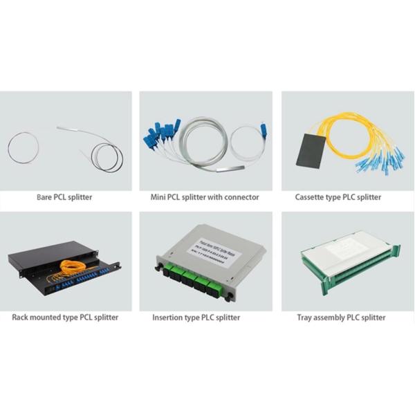 1*2 4 8 16 32 64 SM 0.9mm SC APC Connector Fiber Optic PLC Splitter