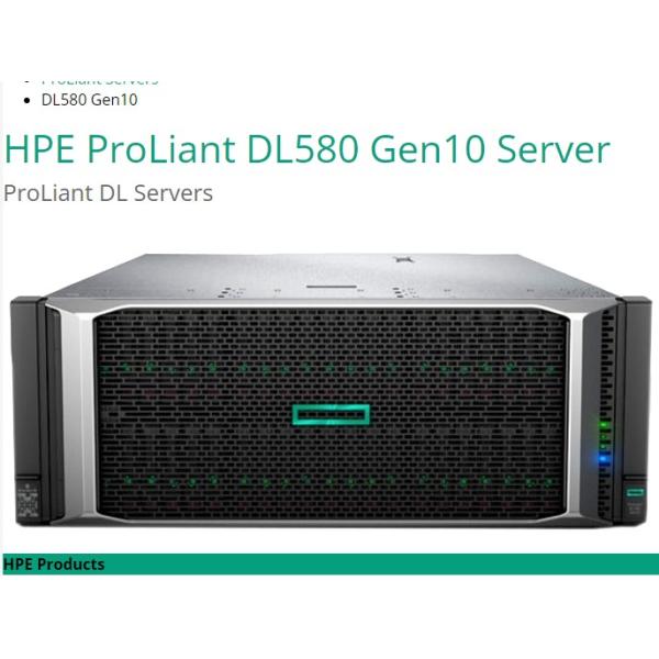 Original Platinum HPE Proliant DL580 Gen10 869845-B21 Server SFF Xeon 8164 P408I-P 4U