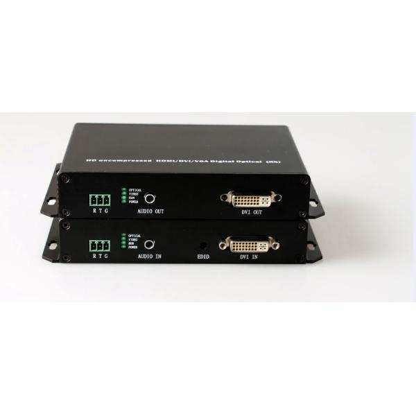 4channel ROHS DVI To Fiber Converter DVI Transmitter & Receiver With 4ch Reverse Data