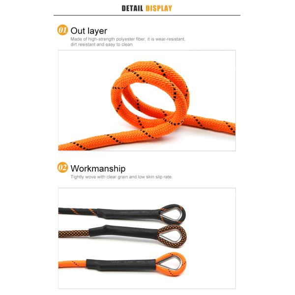 Tent Reflective Braided Rope Leash Dog Lead Colorful Round Draw Cords Hoodie String Rope 10mm