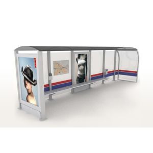China Neutral Color Stainless Steel Bus Stop / Stainless Steel Bus Station Safety Material on sale