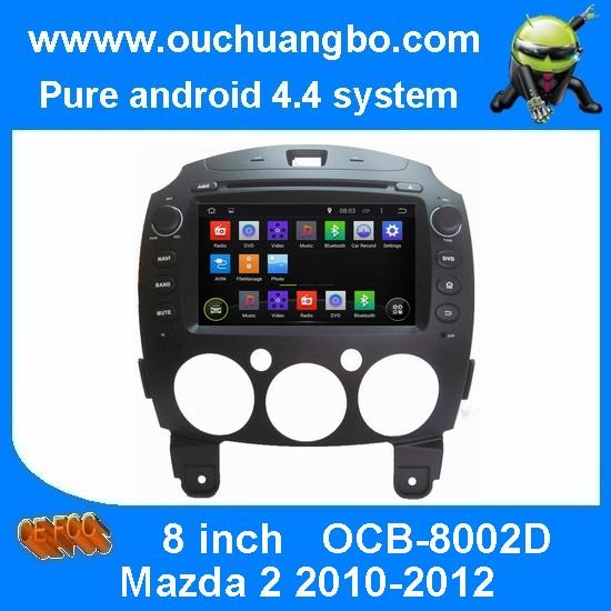 Ouchuangbo DVD Player GPS radio Mazda 2 2010-2012 android 4. 4 3G Wifi iPod Touch Screen