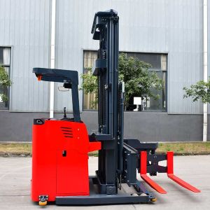 1T 1.5T Stand On 3 Direction Forklift Pallet Stacker Electric For Warehouse