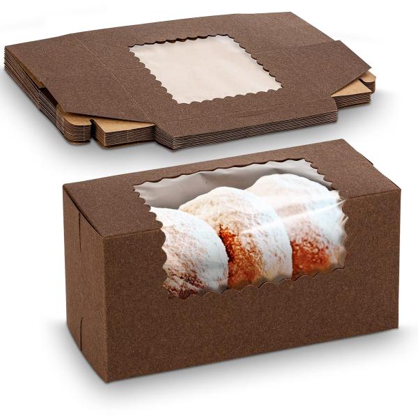 Hand Length Handle Bump Process Cake Box for Western Snacks and Bakery Packaging