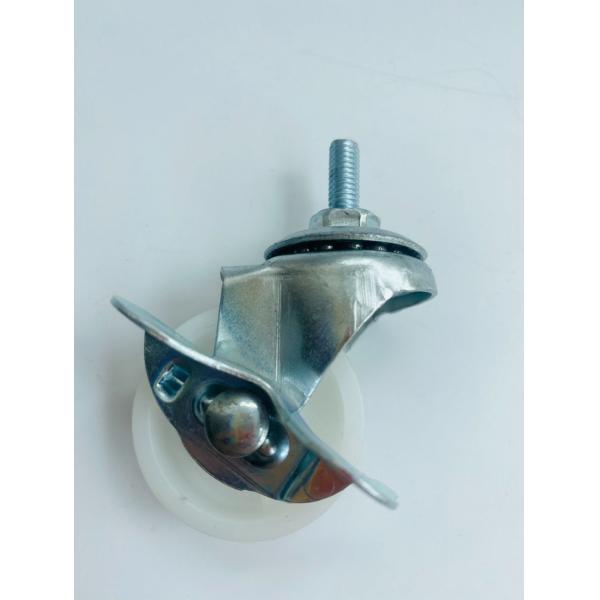 PP White Swivel Caster Wheel for 1inch to 3inch Furniture Load 30kg Thickness 21mm