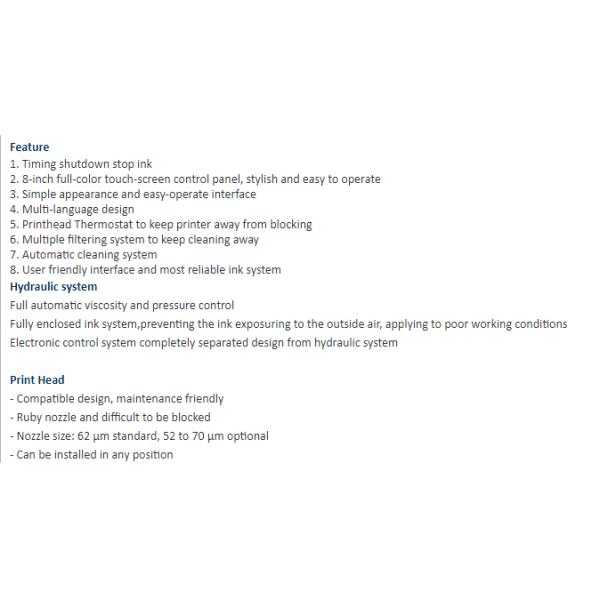 Leadjet V680 Industrial Continuous Inkjet Printers 4 Lines MEK Ink Type