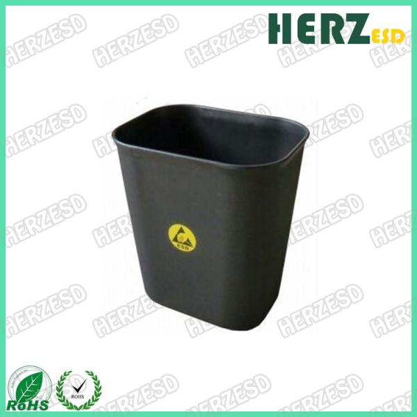 Safe 15L ESD Trash Cans / Waste Bin Protection Range 10e6 To 10e9 Ohms