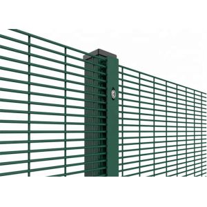Quality Giant Shuttle Green Wire Mesh Fence Welded 358 Security Fence for sale