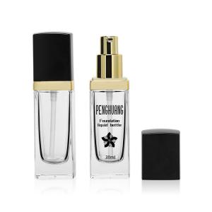 Quality 30ml Clear Foundation Bottle Cream Liquid Foundation Container Emulsion Bottle for sale