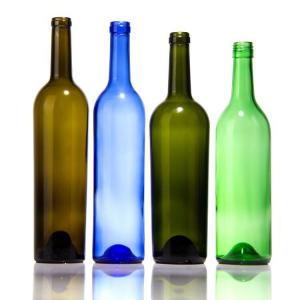 Quality Hot Stamping 750ml Clear Wine Glass Bottle for Wine Customized Frosted Glass Wine Bottle for sale