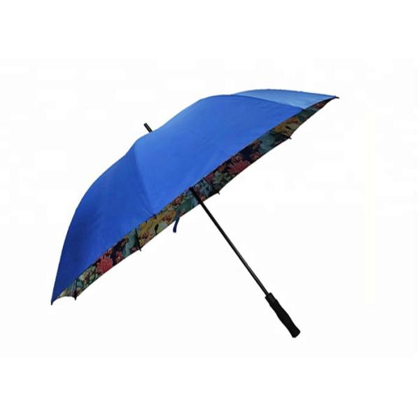 30 Inches Double Layer Golf Umbrella Solid Outsider Full Color Printing Inside Layer