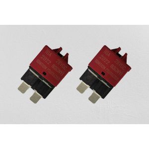 Quality Red Resettable Circuit Breaker Blade Fuse 28VDC 5A Rated Current for sale