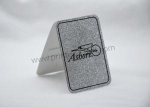 Quality OEM Sliver Glitter Printed Recycled Paper Hang Tags For Clothing for sale