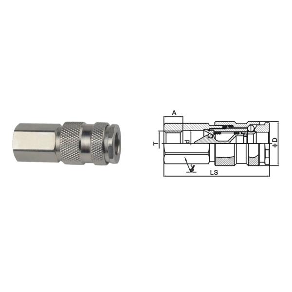 Single Hand Operation Pneumatic Quick Disconnect Steel Valve Locking System