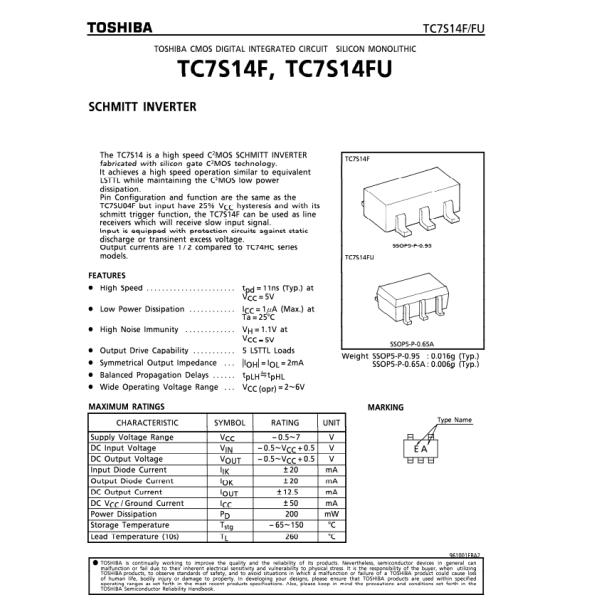 TC7S08F TE85L F Logic Inverter Ic Chip 1 Channel Schmitt Trigger SMV