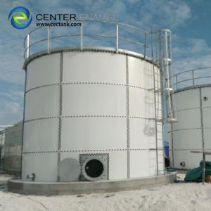 Quality Smooth Bolted Steel Dry Bulk Storage Silos With Aluminum Deck Roof for sale