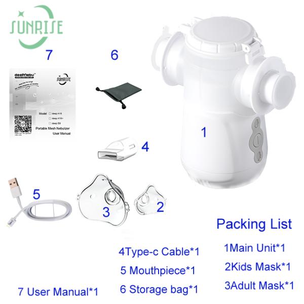 9ml Double Medication Cup Micropore Mesh Nebulizer for Respiratory Treatment