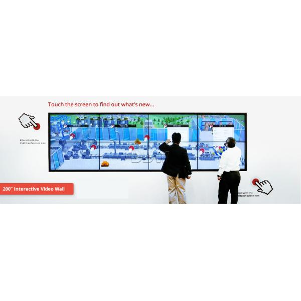 Ultra Thin Interactive Video Wall 55 Inch For Advertising 1920x1080