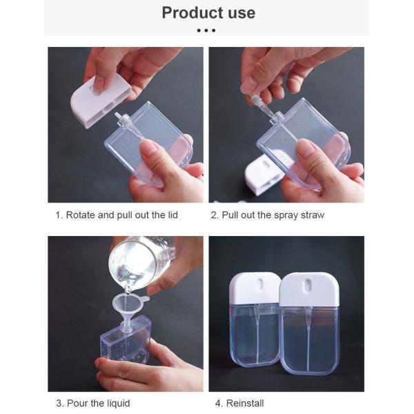 Reusable Hand Size 45ml Refillable Spray Bottle For Perfume