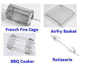 220V 14 L SS Multi Function Air Fryer Oven With Accessories